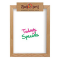 Oak Frame Wall Wet-Erase Board with Header - 18x24